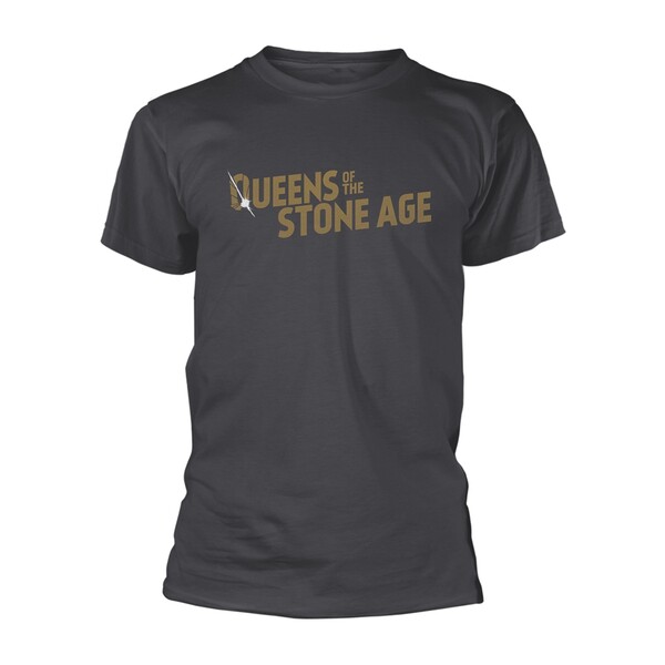 QUEENS OF THE STONE AGE, text logo metallic (boy) grey cover