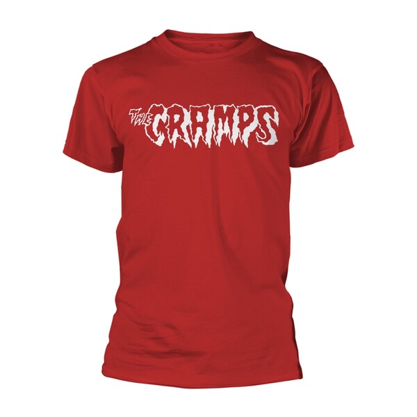 CRAMPS, logo white (boy) red cover