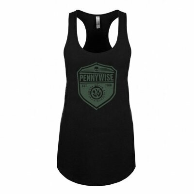PENNYWISE, badge (girl) black tank top cover