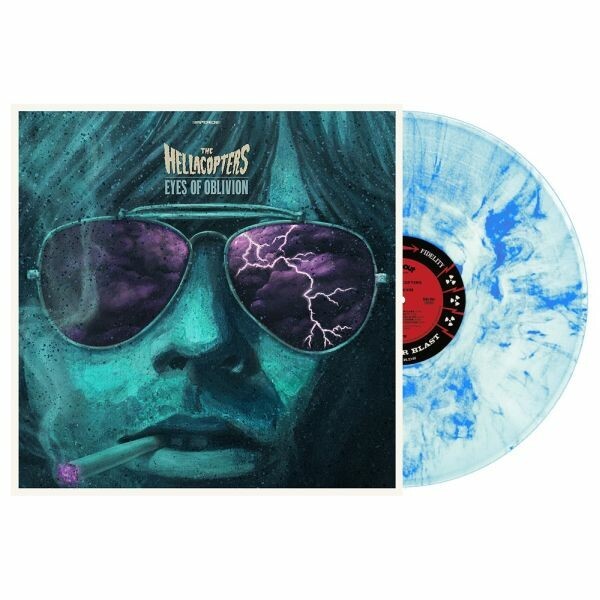 HELLACOPTERS, eyes of oblivion (white sky-blue marbled vinyl) cover