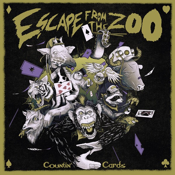 ESCAPE FROM THE ZOO, countin´ cards cover
