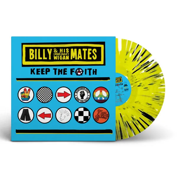 BILLY AND HIS IMAGINARY WIGAN MATES – keep the faith (yellow-black-splatter) (LP Vinyl)