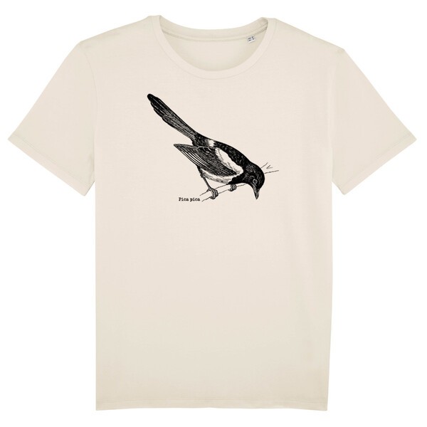 BIRDSHIRT – elster (boy), natural (Textil)