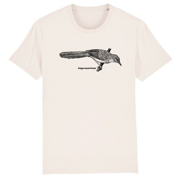 Cover BIRDSHIRT, graudrosselhäherling (boy), white