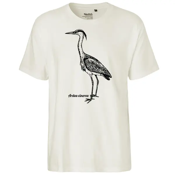 BIRDSHIRT – graureiher 2 (boy), natural (Textil)