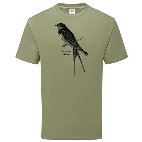 BIRDSHIRT – rauchschwalbe (boy), olive (Textil)