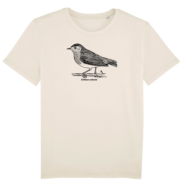 BIRDSHIRT – rotkehlchen (boy), natural (Textil)