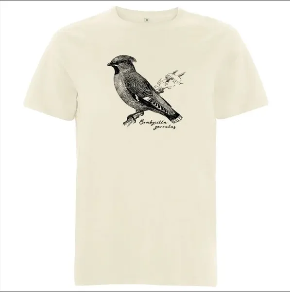 BIRDSHIRT – seidenschwanz (boy), natur (Textil)