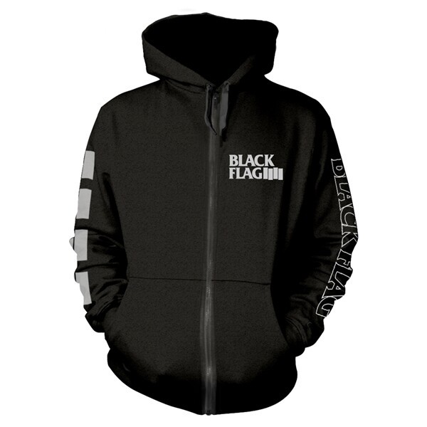 Cover BLACK FLAG, logo (boy) hoodie zipper black