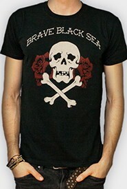 BRAVE BLACK SEA – skull roses (boy) black (Textil)