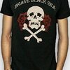 BRAVE BLACK SEA – skull roses (boy) black (Textil)