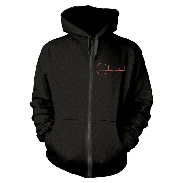 CLUTCH, horserider (boy) black zip hoodie cover