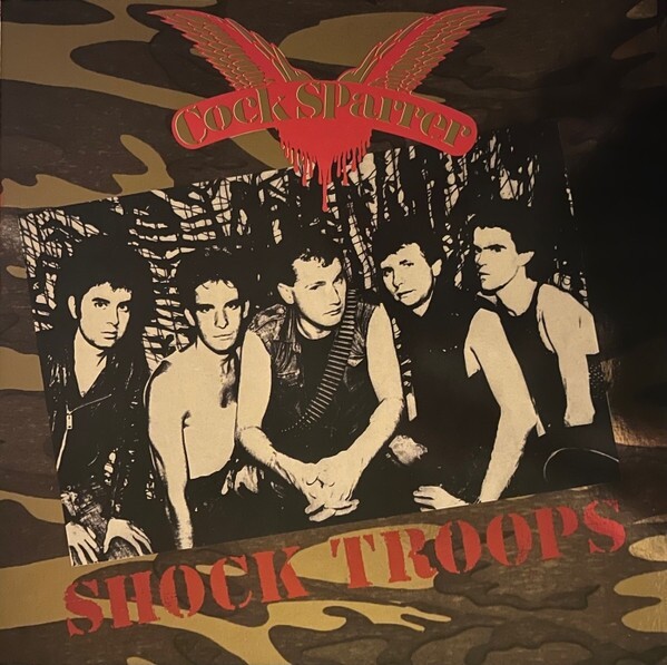 Cover COCK SPARRER, shock troops (gold foil sleeve)