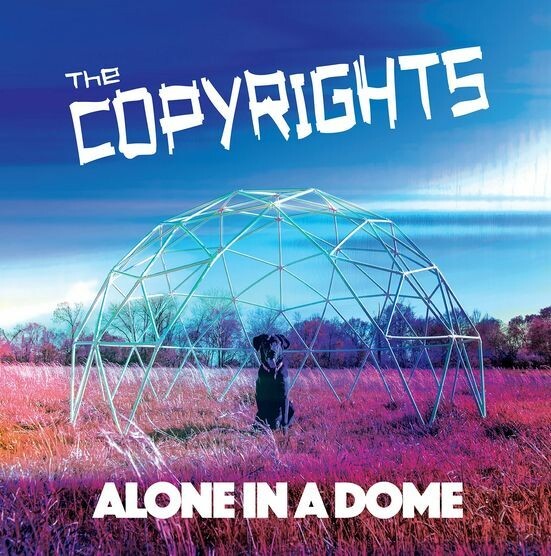 COPYRIGHTS, alone in a dome - blue vinyl cover
