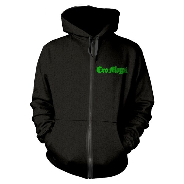 CRO-MAGS, green logo hoodie (boy) black cover