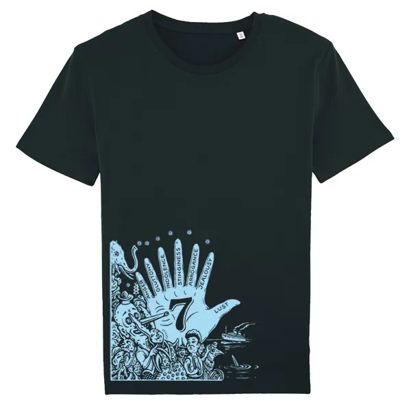 DIRK BONSMA – ship of fools (boy), black (Textil)