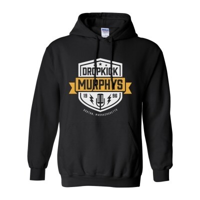 DROPKICK MURPHYS 1996 shield boy black hoodie Textil Flight 13 Records