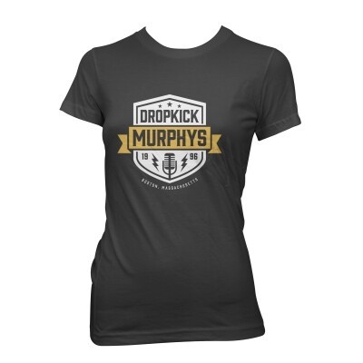 DROPKICK MURPHYS – 1996 shield (girl) black (Textil)