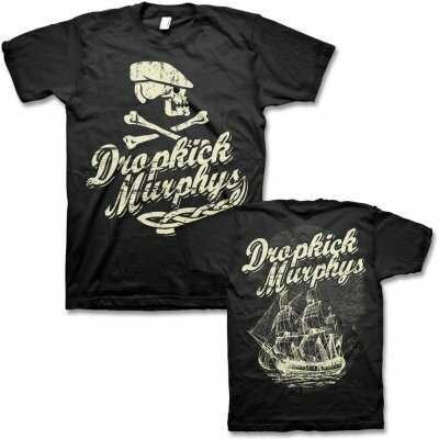 DROPKICK MURPHYS – scally skull ship (boy) black (Textil)