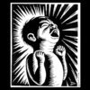 ERIC DROOKER – crying baby (boy), black (Textil)