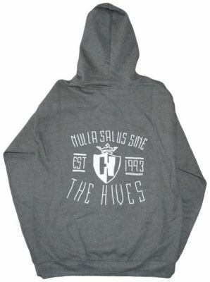 HIVES – handwritten nulla (boy) heather grey zip-hoodie (Textil)