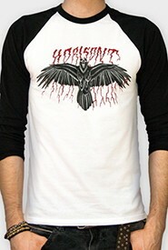 HORISONT – raven (baseball longsleeve) black/white (Textil)