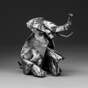 Cover JLIN, black origami