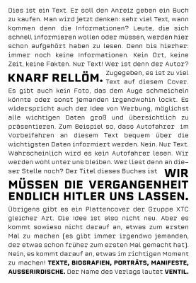 KNARF RELLÖM – wir müssen die vergangenheit... (Papier)