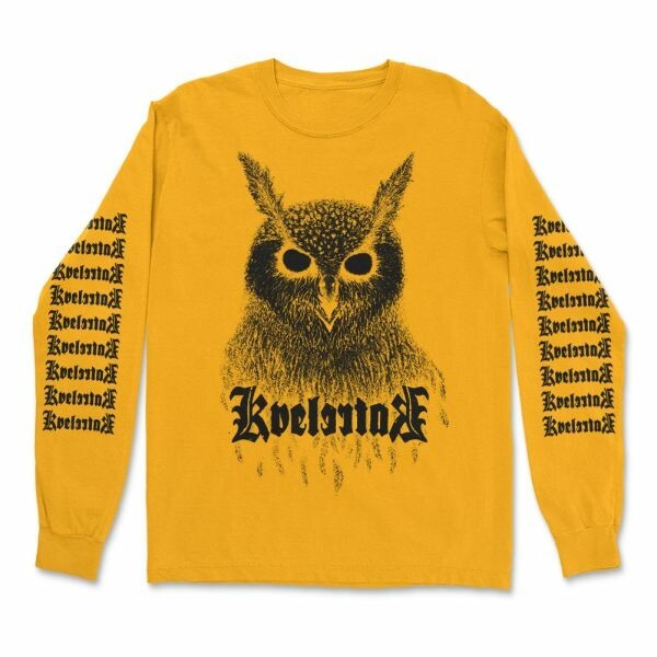 KVELERTAK, barlett owl (boy) longsleeve gold cover