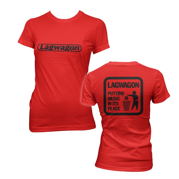 LAGWAGON – putting music (girl) red (Textil)