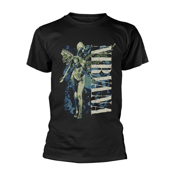 NIRVANA – vertical logo (boy) black (Textil)