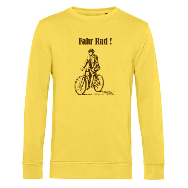 ORANGE BEAT – fahr rad (sweater), yellow fizz (Textil)