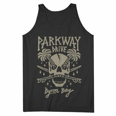Cover PARKWAY DRIVE, skull palms (boy) charcoal tanktop