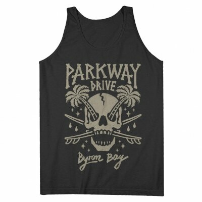 PARKWAY DRIVE – skull palms (boy) charcoal tanktop (Textil)