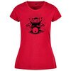 RAUTIE – drumming cat (girl), red (Textil)