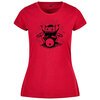 RAUTIE – drumming cat (girl), red (Textil)