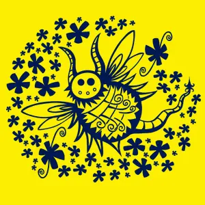 RAUTIE – monsterfly (girl), black (Textil)