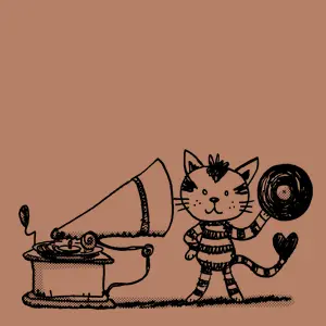 RAUTIE – vinyl cat (girl), heather grey (Textil)
