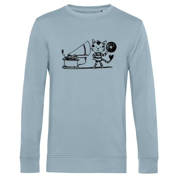 RAUTIE – vinyl cat (sweater), blue fog (Textil)