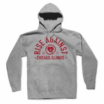 RISE AGAINST – classic arch (boy) heather gray hoddie (Textil)