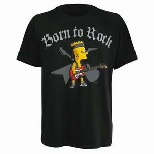 SIMPSONS – born to rock_shirt_black (Textil)