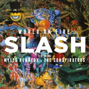 SLASH, world on fire cover
