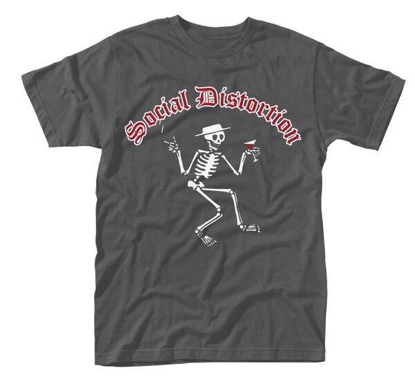 SOCIAL DISTORTION – skelly logo (boy) charcoal (Textil)