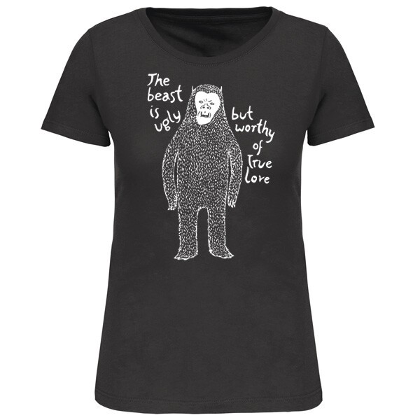 STEFANIE SCHRANK – beast is ugly (girl), black (Textil)