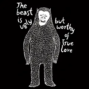 STEFANIE SCHRANK – beast is ugly (girl), black (Textil)