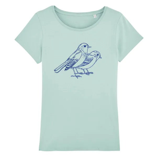 STEFANIE SCHRANK – birdfriends (girl), caribean blue (Textil)