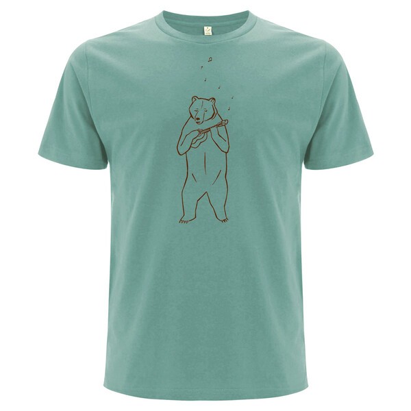 STEFANIE SCHRANK – ukulelenbär (boy), slate green (Textil)