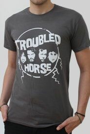 TROUBLED HORSE – logo_grey (Textil)