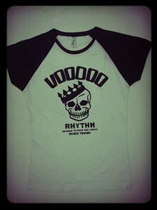 VOODOO RHYTHM – baseball skull logo (girl) white (Textil)