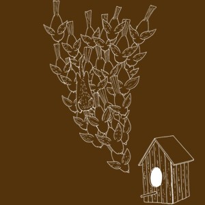 Cover ZUM HEIMATHAFEN, birdhouse (boy), maize yellow